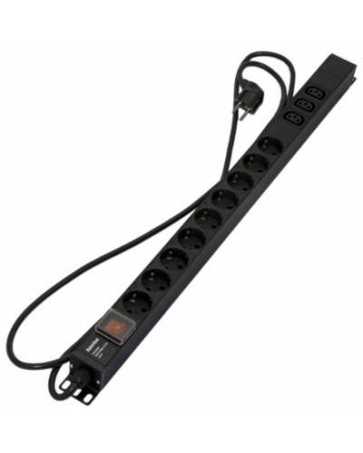 Блок розеток Hyperline SHE-9SH-3IEC-S-2.5EU в Ульяновске Блоки розеток Pintop.ru